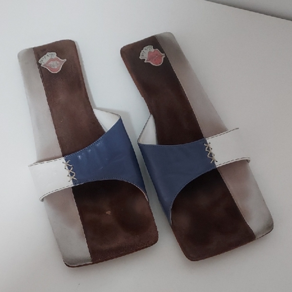 Elegant Blue and White Women's Sandals